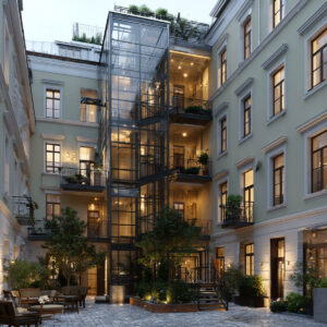 Dobudowa windy w kamienicy Warszawa